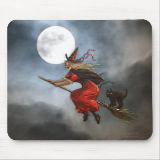 Bruxa Mousepad do Dia das Bruxas do vintage