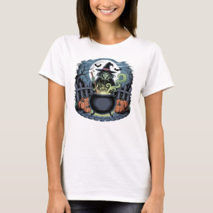Bruxa na camiseta Cauldron