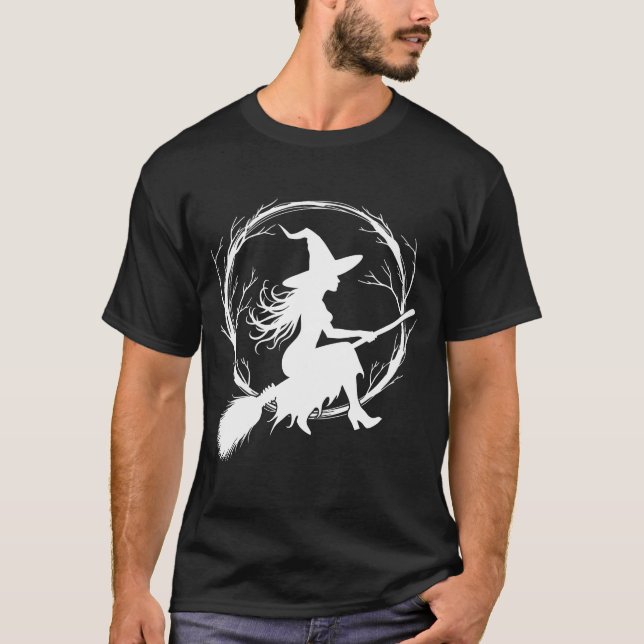 Bruxa na camiseta de voo (Frente)