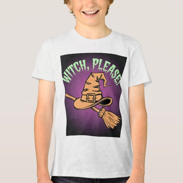 Bruxa, Por Favor! Camiseta de Dia das Bruxas Bonit (Frente)