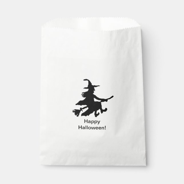 Bruxa Voadora - Feliz Halloween - Sacola de Favor (Frente)