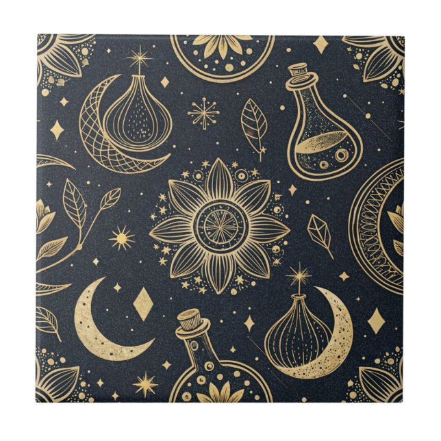 Bruxaria Celestial Mística - Botânica Dourada (Frente)