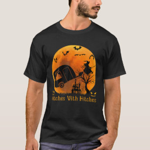 Bruxas com camisa Hitches T Fumaça Halloween