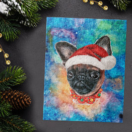 Bruxelas Griffon Breed Dog Quebra-cabeça de Natal