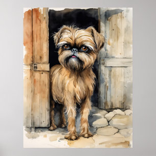 Bruxelas Griffon - Impressão de Arte Canina