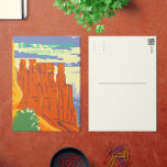 Bryce Canyon National Park Utah Vintage Cartão pos<br><div class="desc">Design de trabalho de arte vetor de Bryce Canyon. O parque é uma reserva de expansão no sul de Utah,  conhecida por rabinos de cor crimson,  que são formações rochosas em forma de spire.</div>