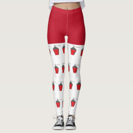 Bryn Mawr Lantern - Leggings brancas de Natal dive