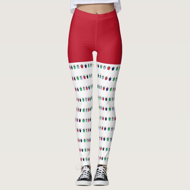 Bryn Mawr Lanterns Leggings de Natal divertido (Frente)