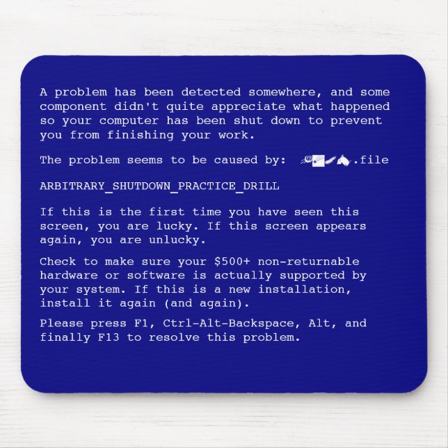 BSOD Mousepad (Frente)