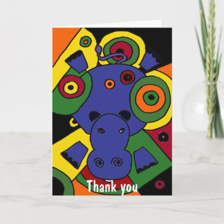 BT- Cartões de agradecimentos de Arte de Hippo