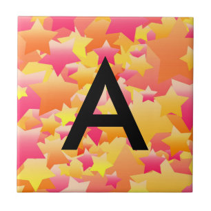 Bubble Stars Sherbet Numerado/Azulejo amarrado