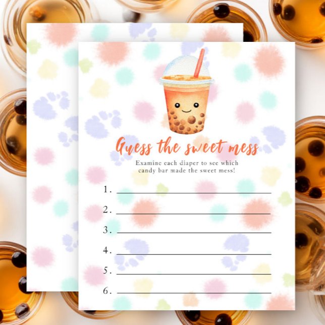 Bubble Tea Baby shower Guess the sweet mess game (Criador carregado)