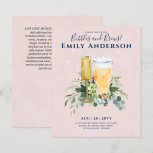 BUBBLES n BREWS Casais Chá Bachelorette Convite