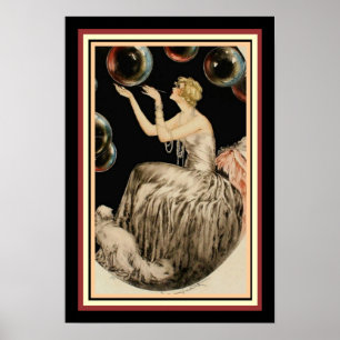 "Bubbles" por Louis Icart 13 x 19 Art Deco Poster
