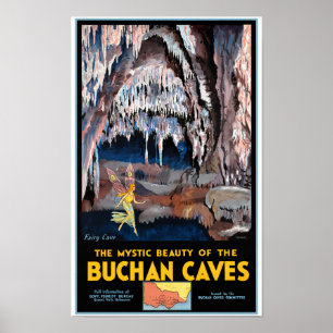 Buchan Caverna Poster vintage da Austrália