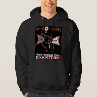 "Buck and Ballot" Capuz Pullover Preto para Homens