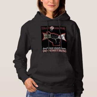 "Buck and Ballot" Capuz Pullover Preto para Mulher