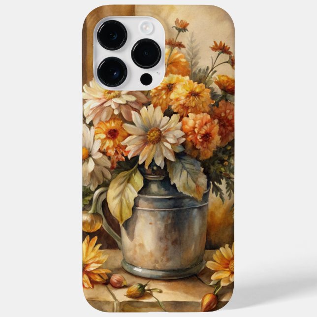 Bucket with Fall Floral   (Verso)