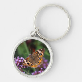 Buckeye Butterfly em Verbena Chaveiro