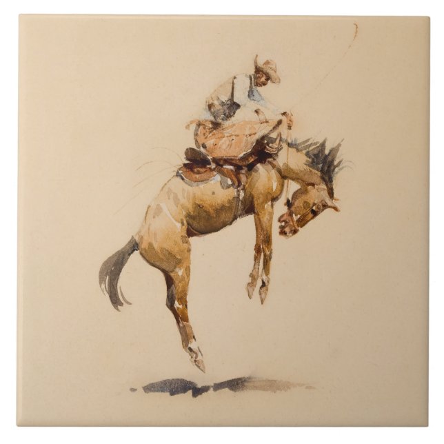 Bucking Bronco por Edward Borein (Frente)