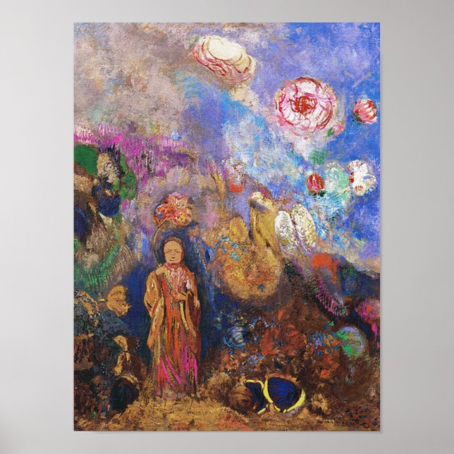 Buda e Flor - Poster por Redon (Frente)