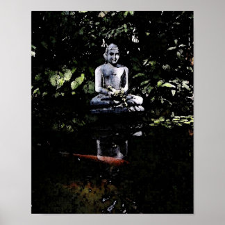 Buda sorridente e Poster Koi