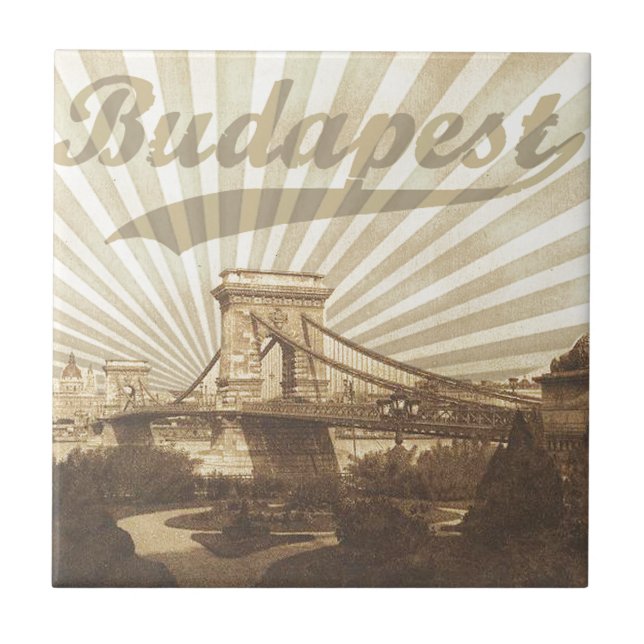 Budapest Chain Bridge Vintage (Frente)