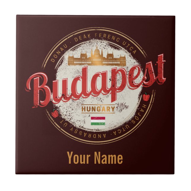 Budapest Design Hungria Vintage Parlamento (Frente)