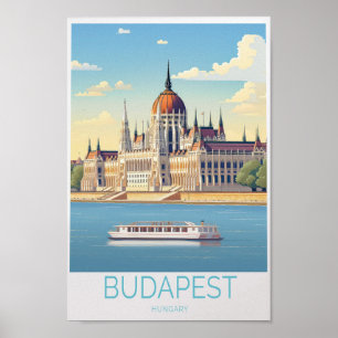 Budapest Hungary Poster de viagens - Wall Art e Un