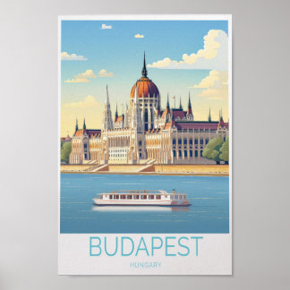 Budapest Hungary Poster de viagens - Wall Art e Un