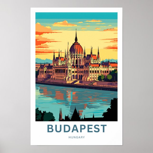 Budapest Hungary Viagem Impressão (Frente)