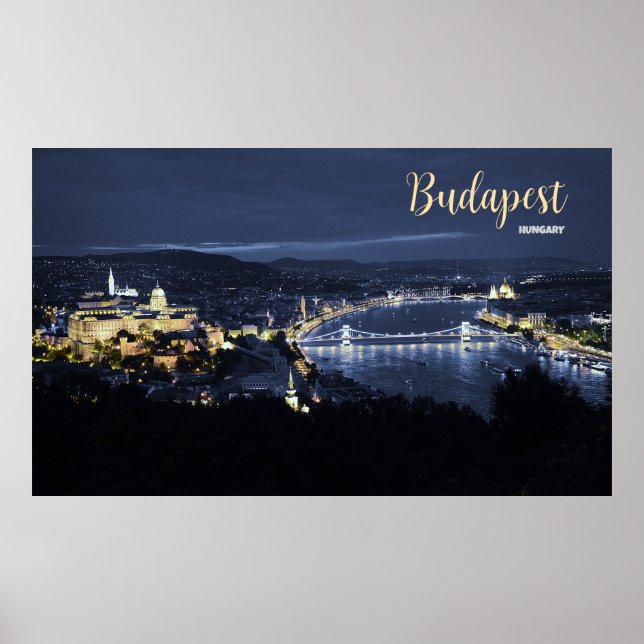 Budapest Hungary Wall Poster Souvenir (Frente)