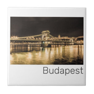 Budapeste com Panorama Antigo da Ponte de Corrente