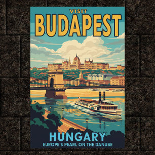 Budapeste, Hungria, Viagens vintage Poster de 1960