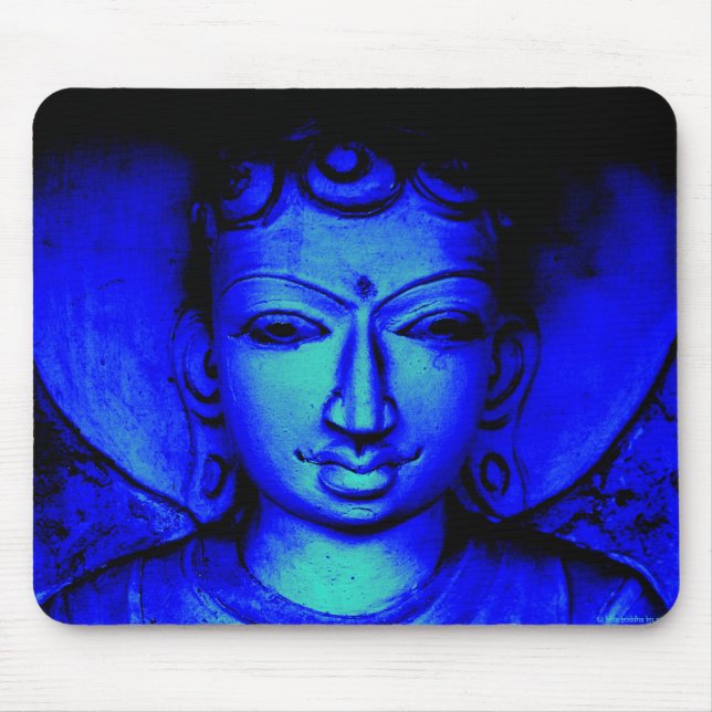 Buddha azul Mousepad (Frente)