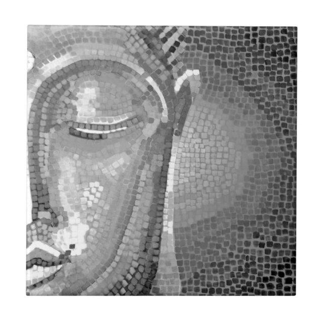 Buddha preto e branco enfrenta (Frente)
