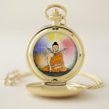 Buddha's Ilumintenment & Dharma Wheel Pocket Watch
