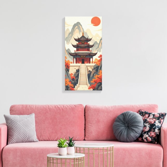 Buddhist Temple Canvas Print (Insitu(Sala de estar))