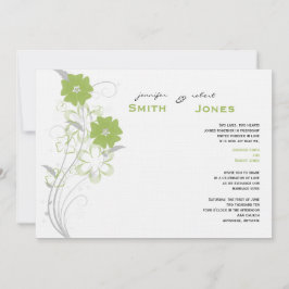 Budding Romance no Convite para Casamento Verde da