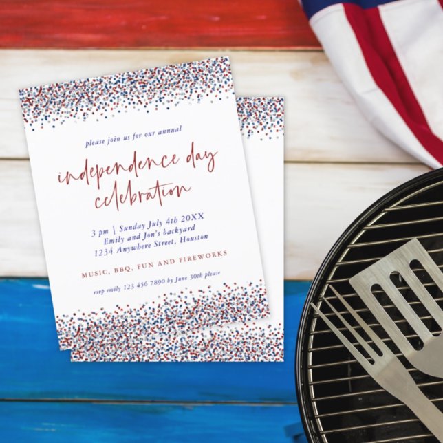 BUDG Vermelho Azul Azul 4 de julho Dia da Independ (Criador carregado)