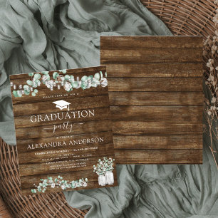 Budget 2022 Rustic Graduation Party Invitation