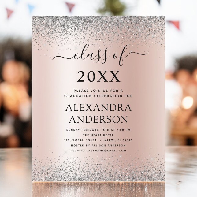 Budget 2023 Graduation Rose Gold Pink Silver (Criador carregado)