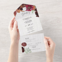 BUDGET All-in-1 Rustic Fall Maroon Burgundy Casame