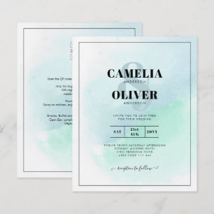 BUDGET All-in-1 Sea Glass Teal Modern Wedding