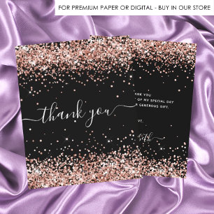 BUDGET Aniversário rosa ouro negro obrigado