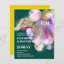 BUDGET Aquarela Abstrato Roxo Cinza