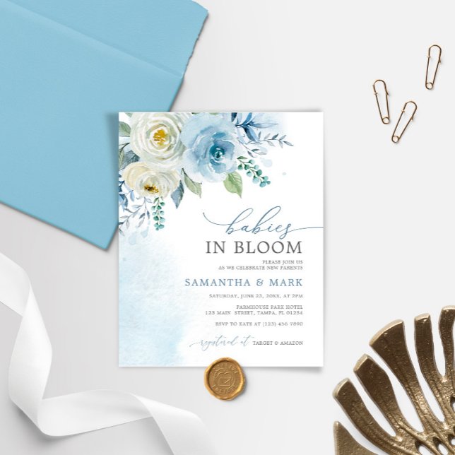 BUDGET Babies no Convite para Chás Bloom Twins (Criador carregado)