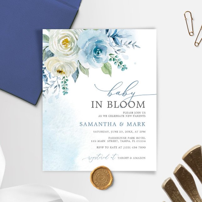 BUDGET Baby in Bloom Dusty Chá de fraldas (Criador carregado)