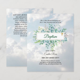 BUDGET Baptism Bautizo Bautismo GREENERInvites