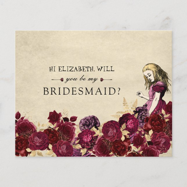 BUDGET Be My Bridesmaid Red Alice no País das Mara (Frente)